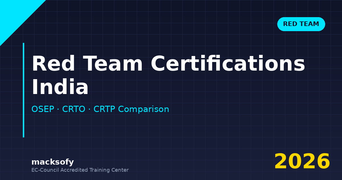 Red Team Certifications India — Macksofy Trainings cybersecurity training