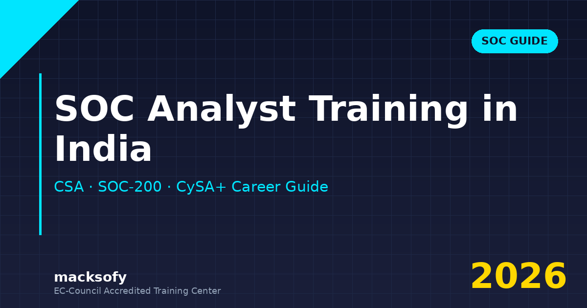 SOC Analyst Training in India — Macksofy Trainings cybersecurity training