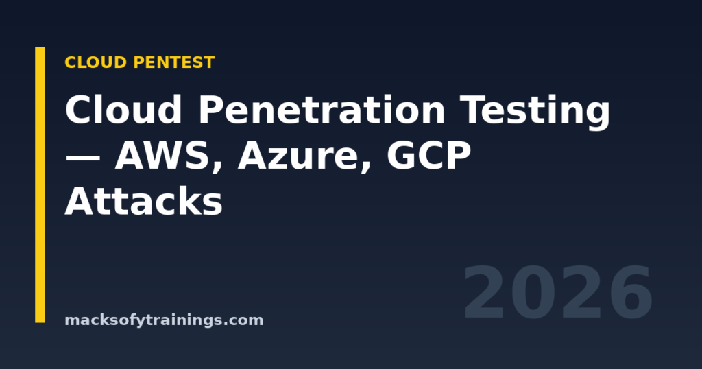 Cloud Penetration Testing 2026 — AWS, Azure, GCP Attack Techniques ...