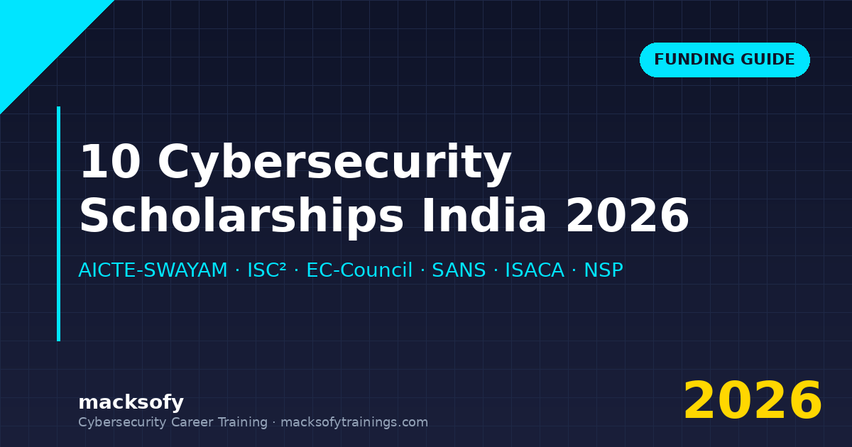 Top 10 cybersecurity scholarships for Indian students 2026 — government and private funding sources