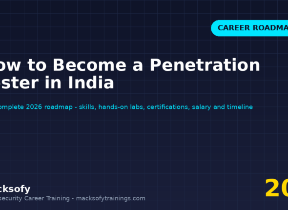 How to become a penetration tester in India 2026 — the complete career roadmap: IT and networking foundations, scripting, hands-on labs, CEH and OSCP certifications, specialization and building a portfolio to land a pentesting job