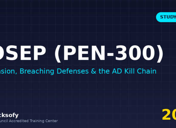 OSEP PEN-300 evasion and breaching defenses study guide 2026 — AV/EDR evasion, AppLocker bypass and the Active Directory kill chain — Macksofy Trainings