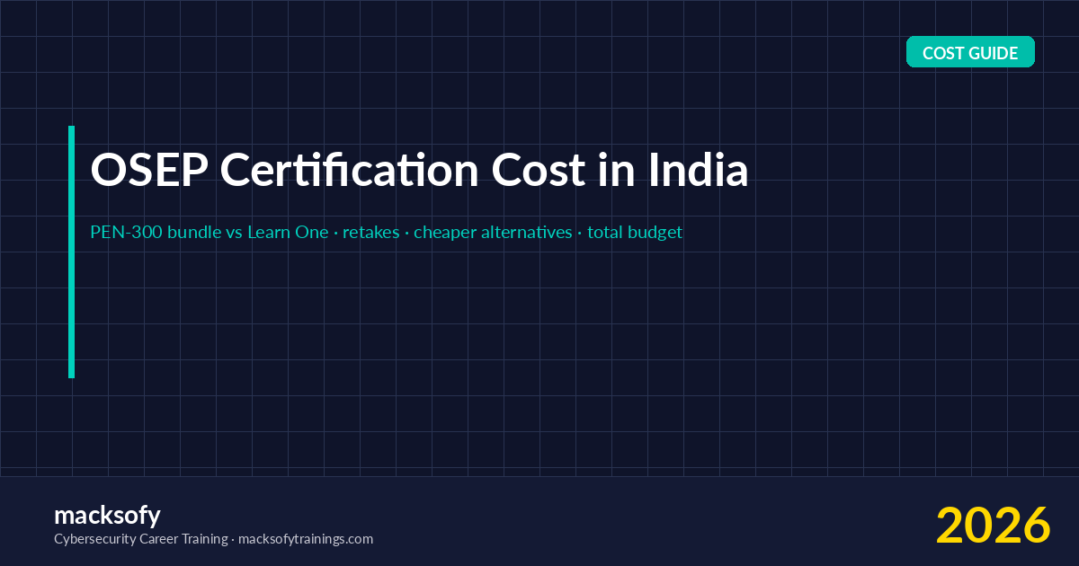 OSEP Certification Cost in India: PEN-300 Fees & Budget