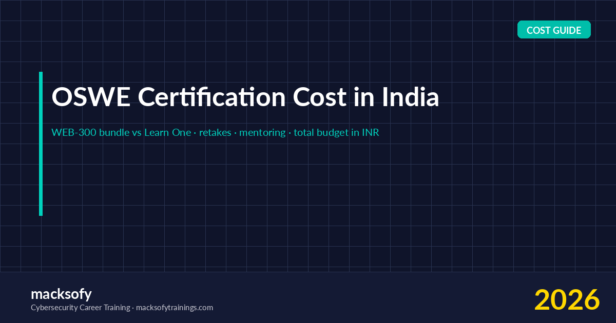 OSWE Certification Cost in India: WEB-300 Fees & Budget