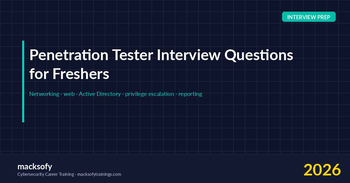 Penetration Tester Interview Questions for Freshers